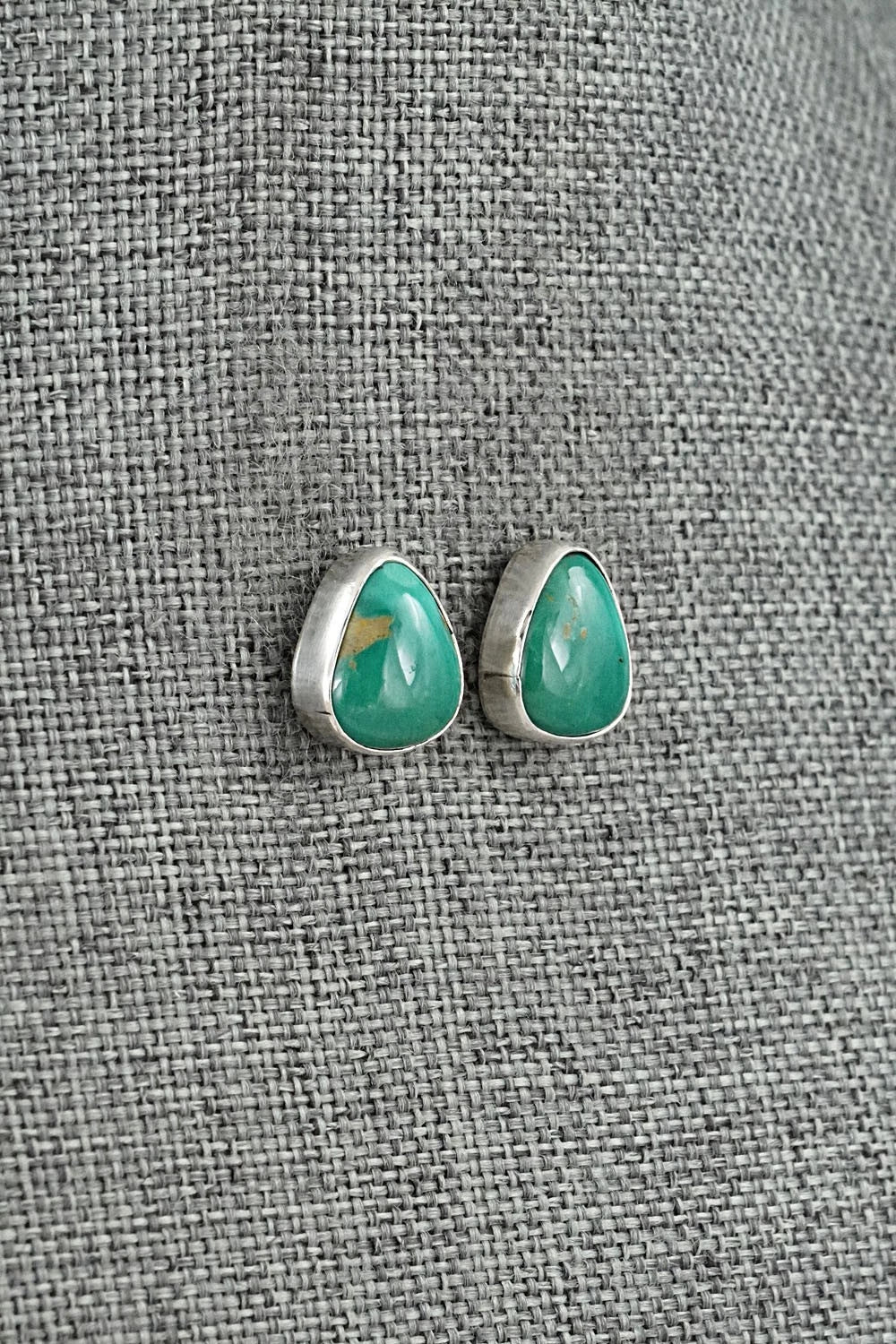 Turquoise & Sterling Silver Earrings - Rosemary Saunders