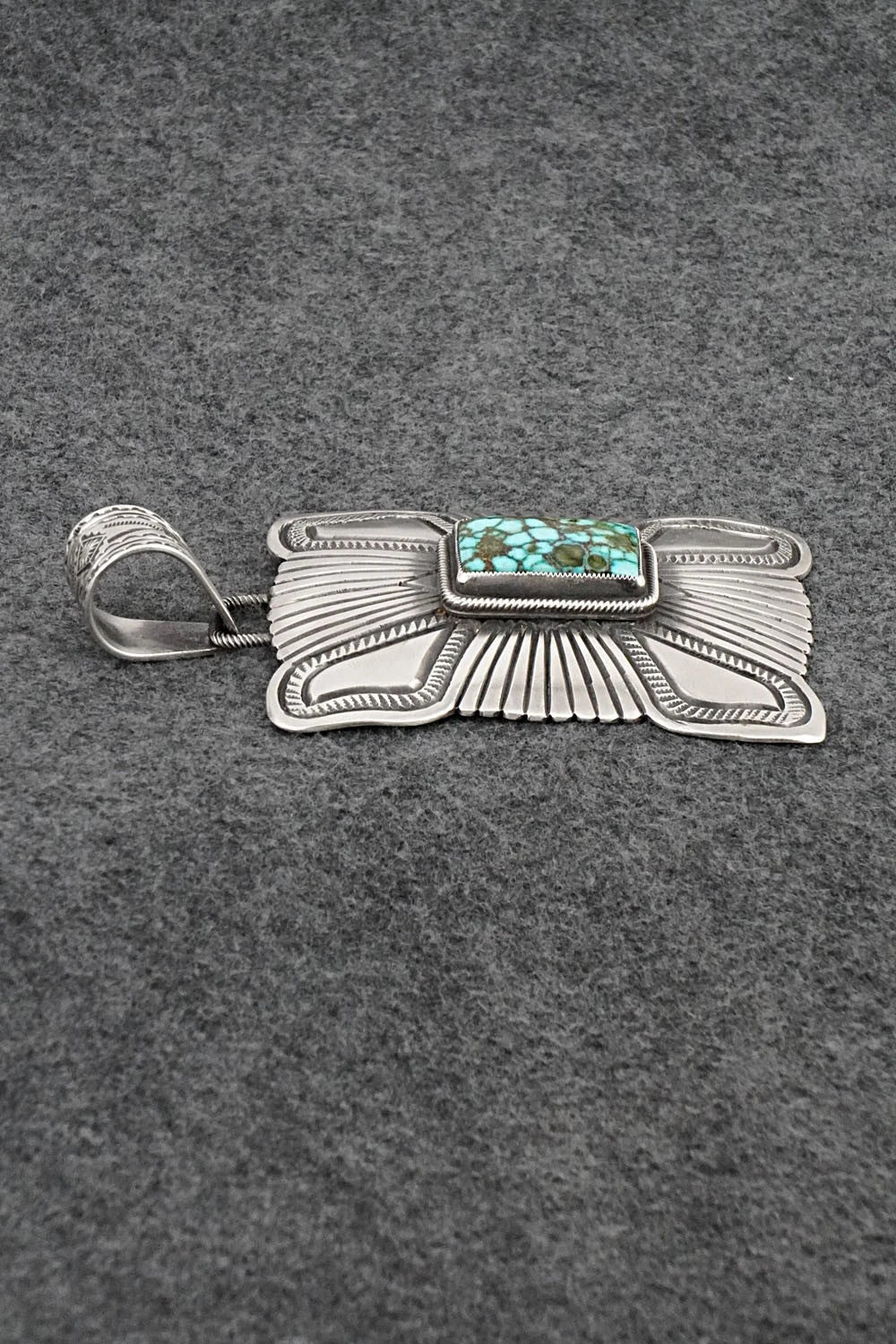 Turquoise & Sterling Silver Pendant - Calvin Martinez
