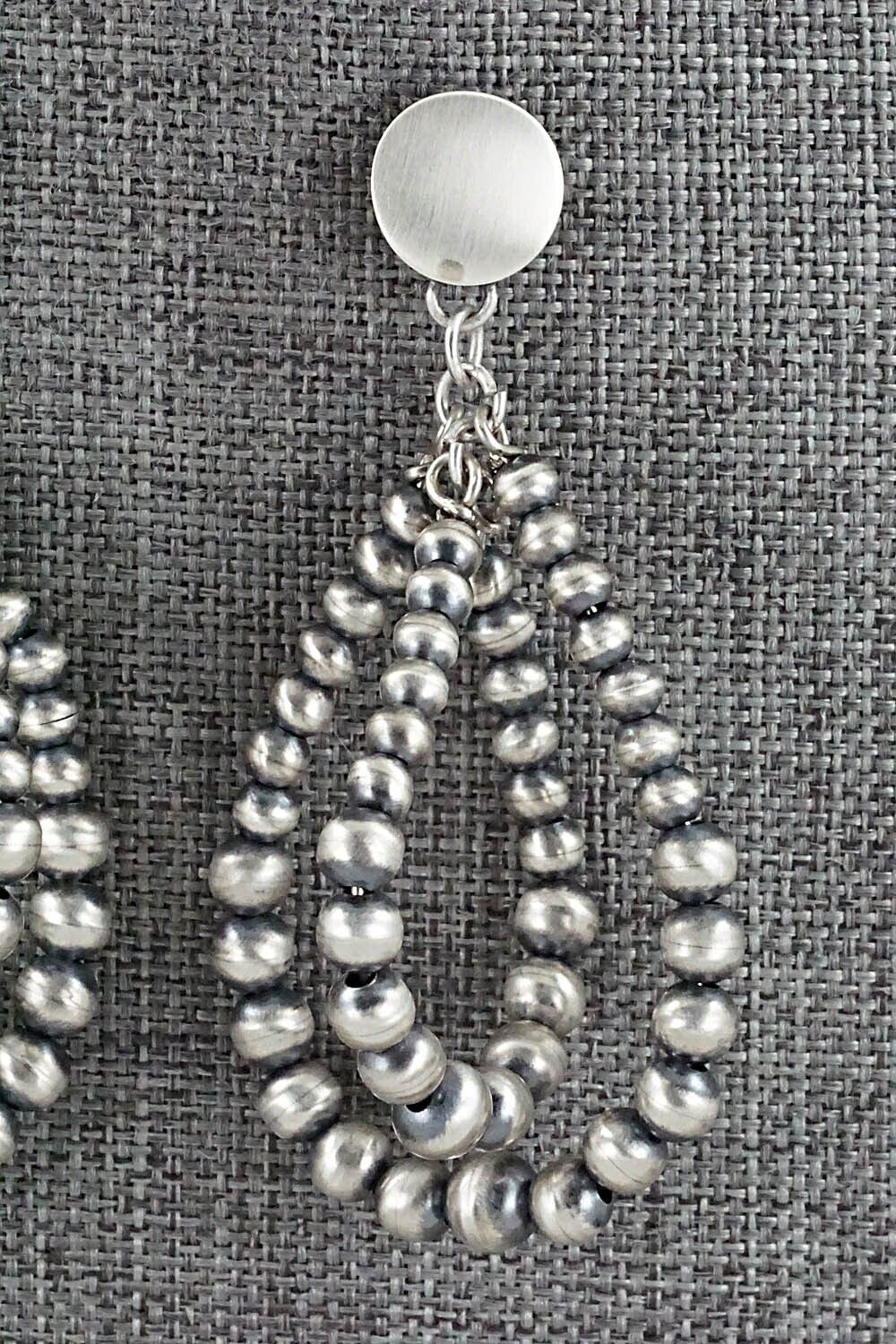 Sterling Silver Navajo Pearl Earrings - Jan Mariano