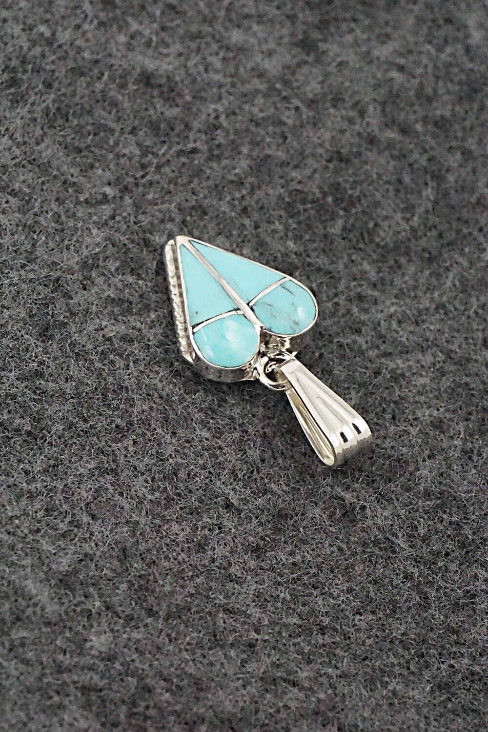 Turquoise & Sterling Silver Pendant - Velda Nastacio