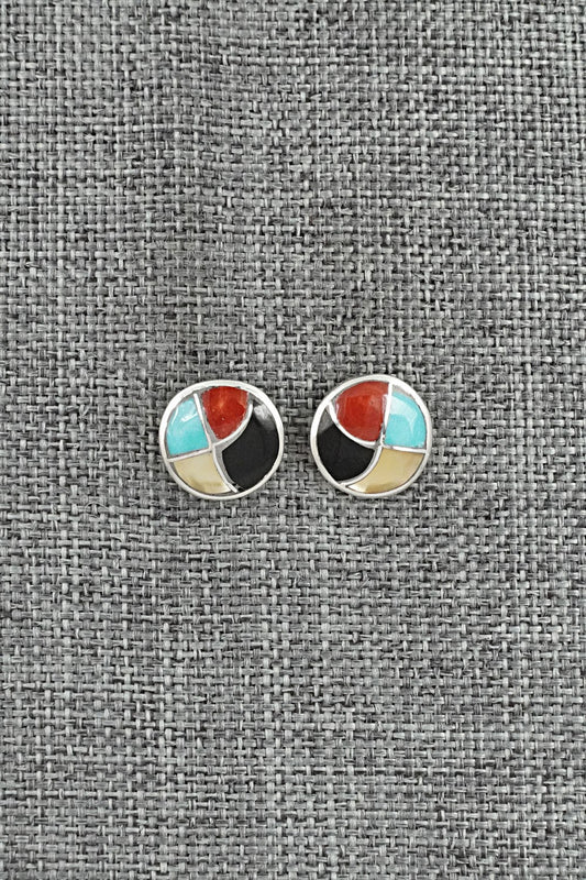 Multi-Stone & Sterling Silver Earrings - Orena Leekya