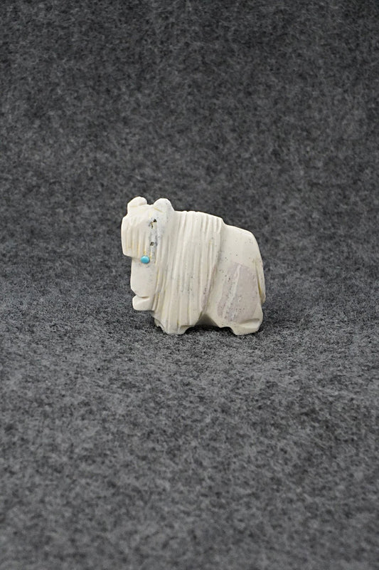 Buffalo Zuni Fetish Carving - Gilbert Lonjose