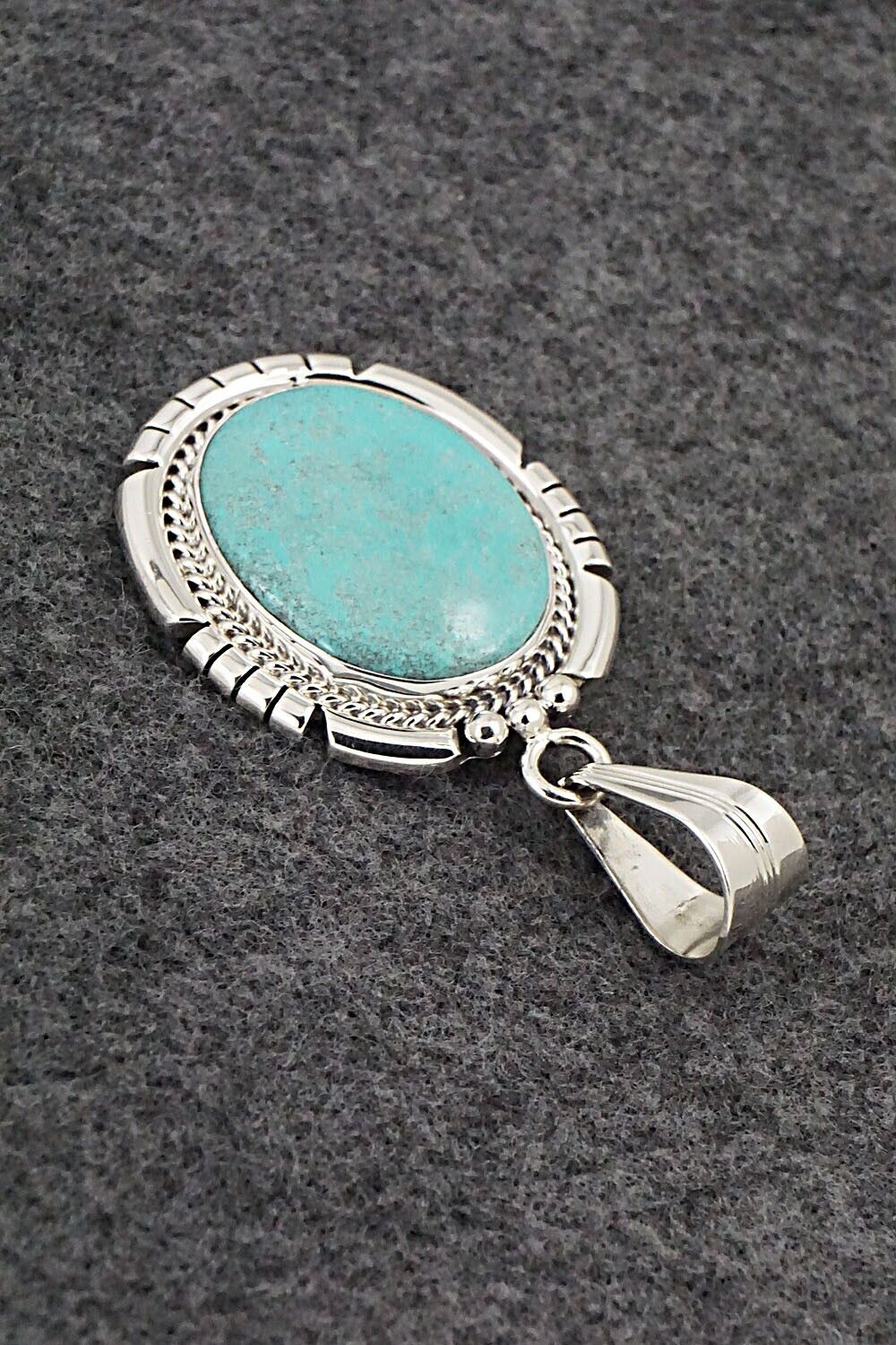 Turquoise & Sterling Silver Pendant - Samuel Yellowhair