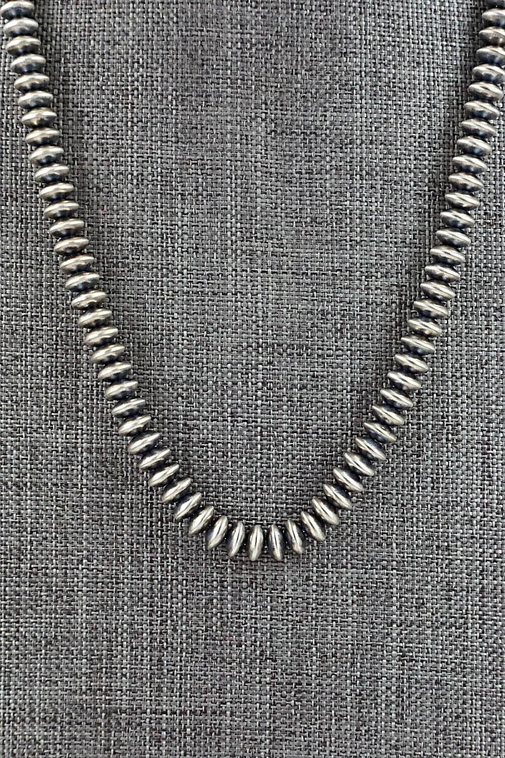 Sterling Silver Navajo Pearl Necklace 22" - Bryannen Halwood
