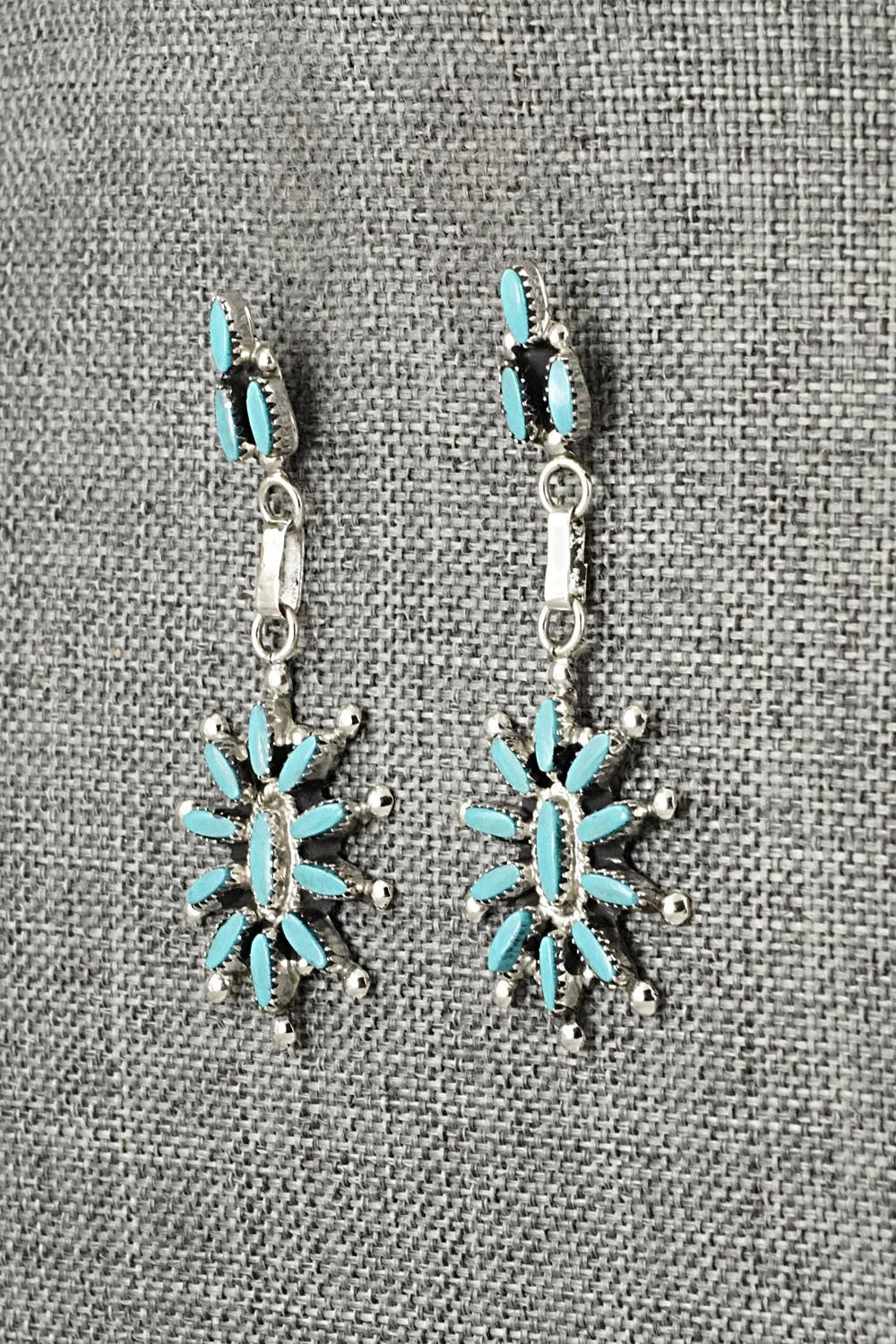 Turquoise & Sterling Silver Earrings - Evonne Hustito