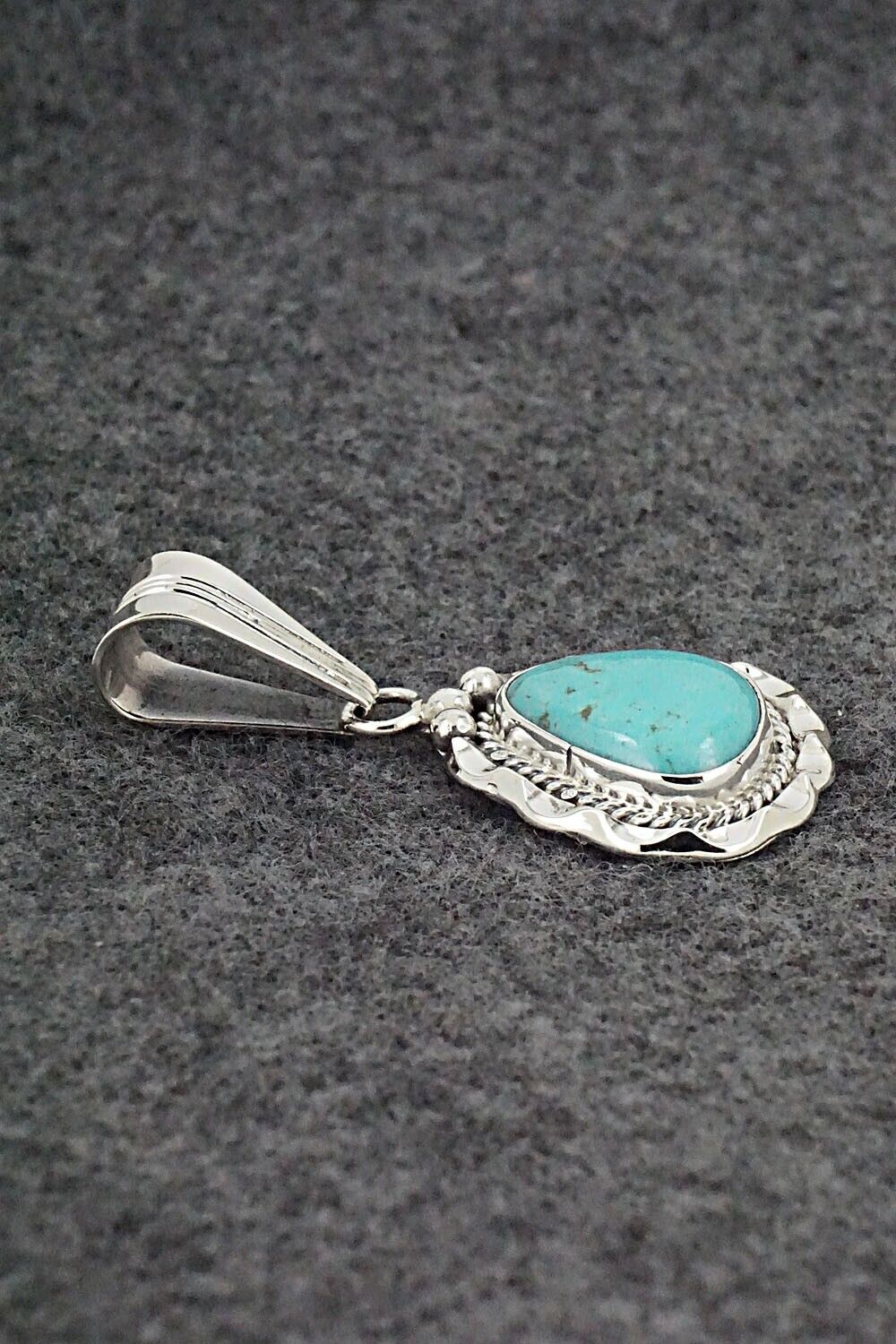 Turquoise & Sterling Silver Pendant - Samuel Yellowhair