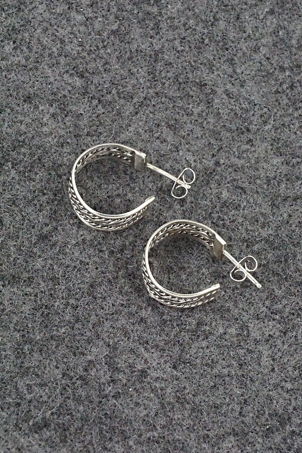 Sterling Silver Hoop Earrings - Elaine Tahe