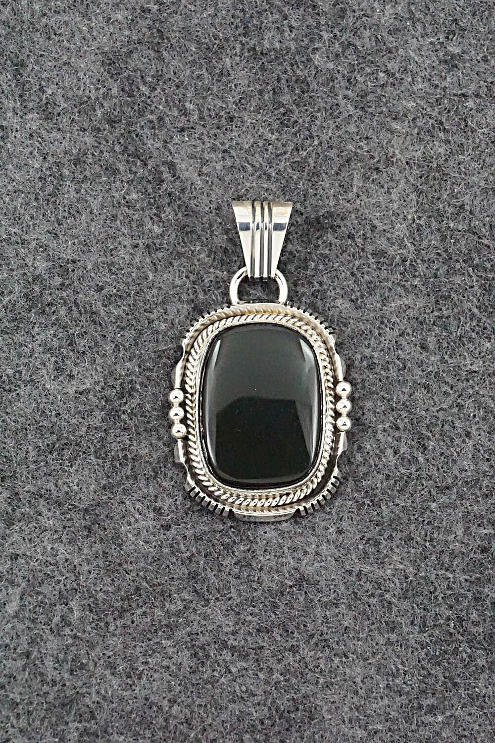 Onyx & Sterling Silver Pendant - Sharon McCarthy
