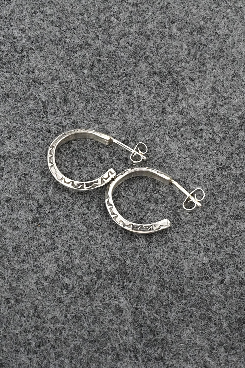 Sterling Silver Hoop Earrings - Elaine Tahe