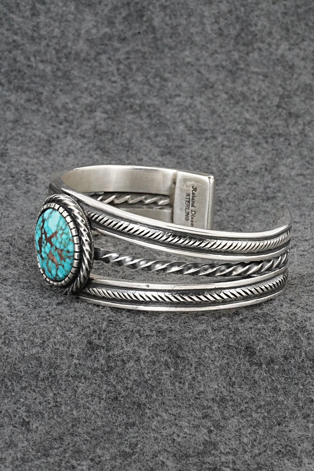 Turquoise & Sterling Silver Bracelet - Roland Dixon