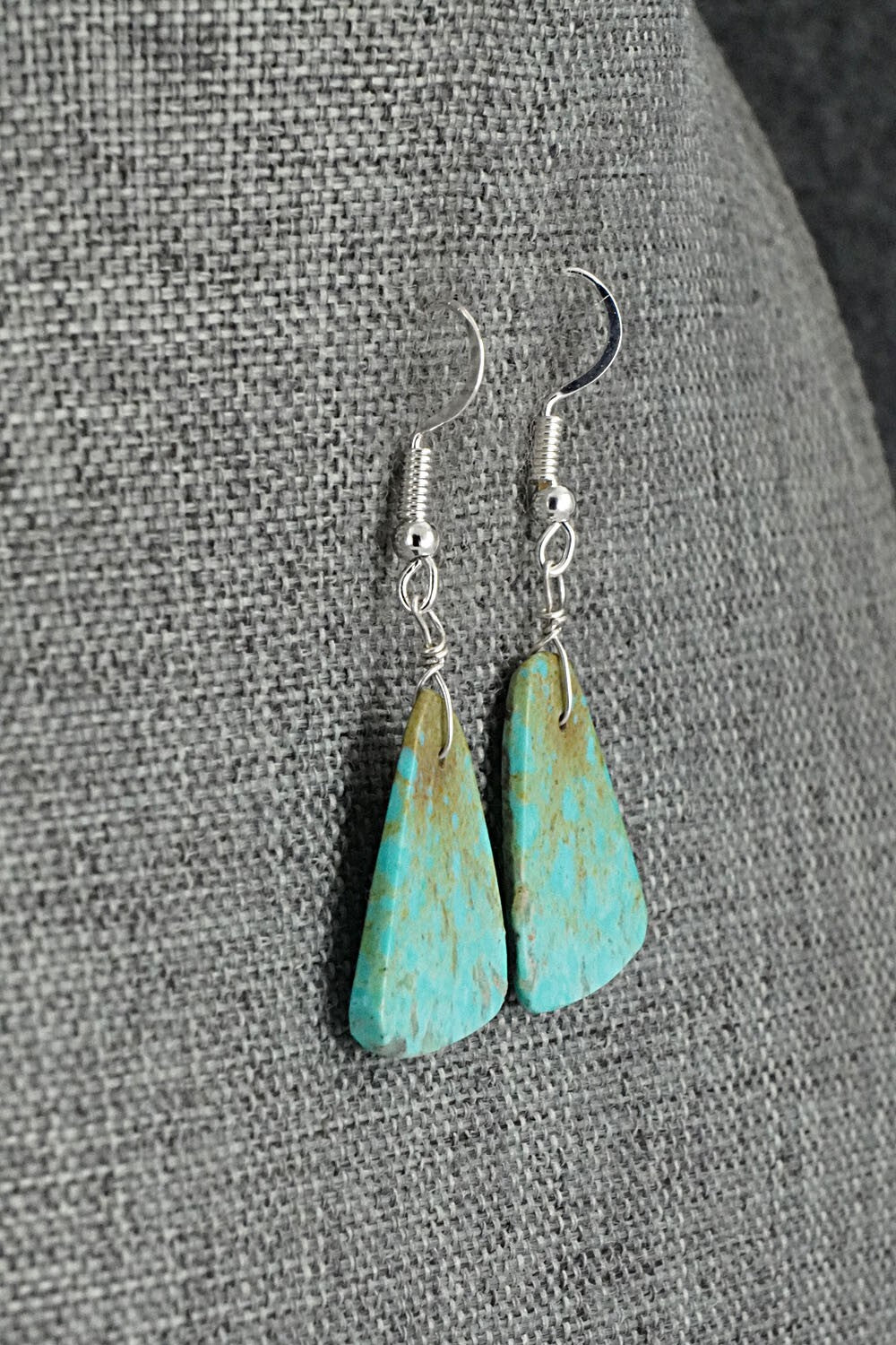 Turquoise & Sterling Silver Earrings - Louise Pete