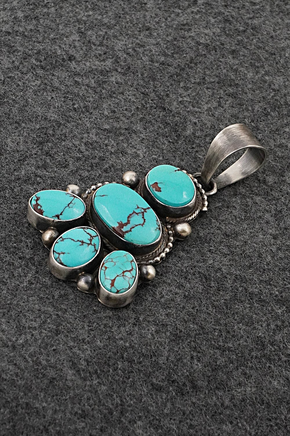 Turquoise & Sterling Silver Pendant and Earrings Set - Kathleen Chavez