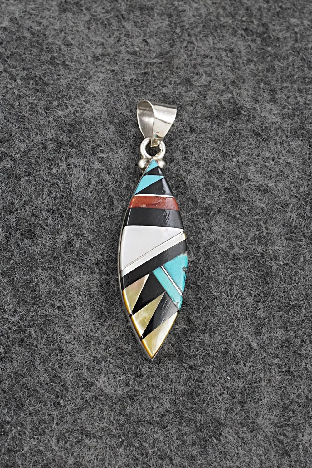 Multi-Stone & Sterling Silver Pendant - Cleo Kallestewa