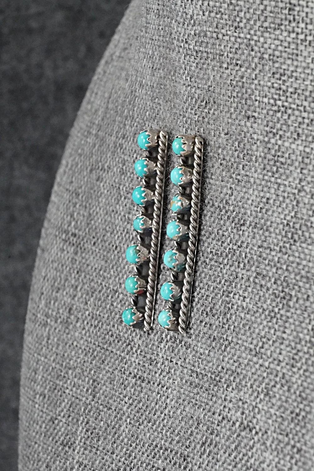 Turquoise & Sterling Silver Earrings - Dominic Duboise