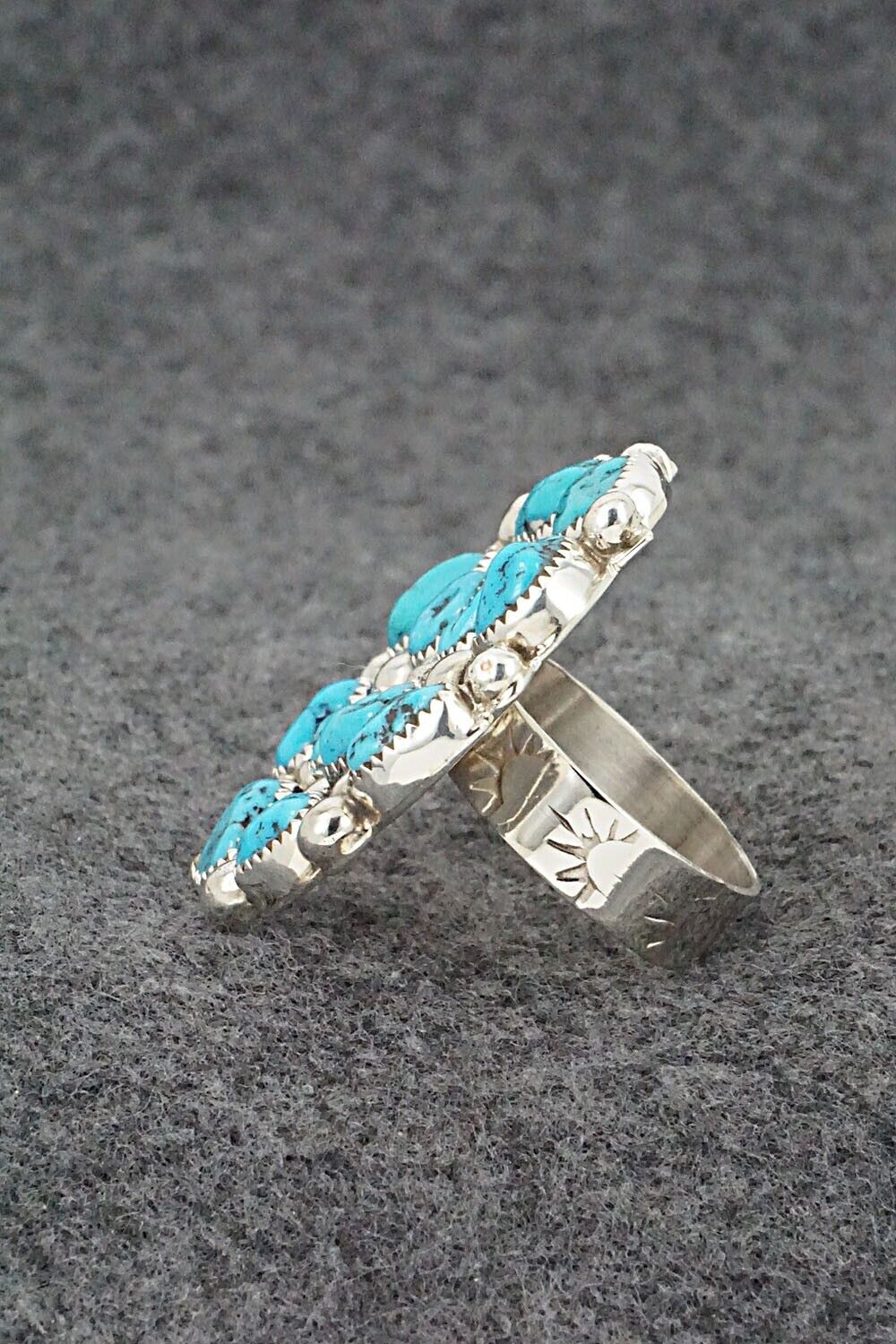 Turquoise and Sterling Silver Ring - Darlene Begay - Size 9.5