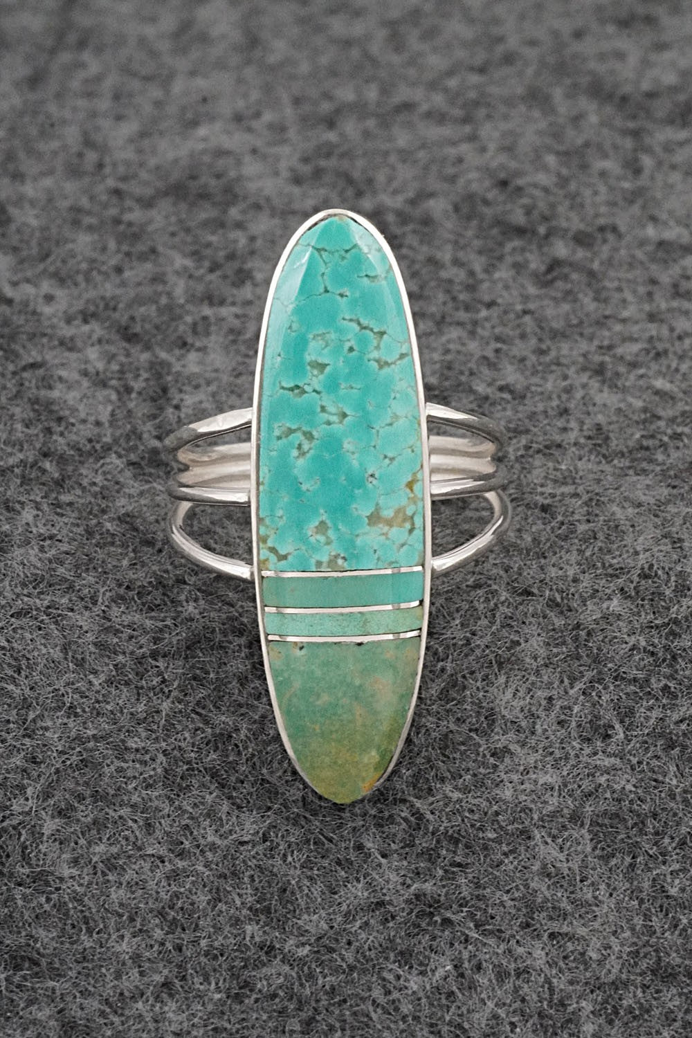 Turquoise & Sterling Silver Ring - Harold Smith - Size 8