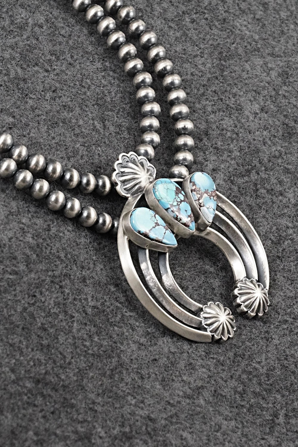 Turquoise & Sterling Silver Necklace - Davey Morgan