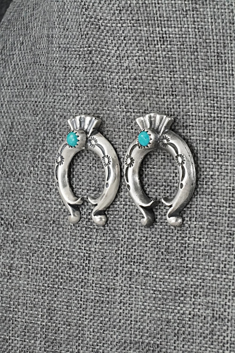 Turquoise & Sterling Silver Earrings - Adrienne Gordon