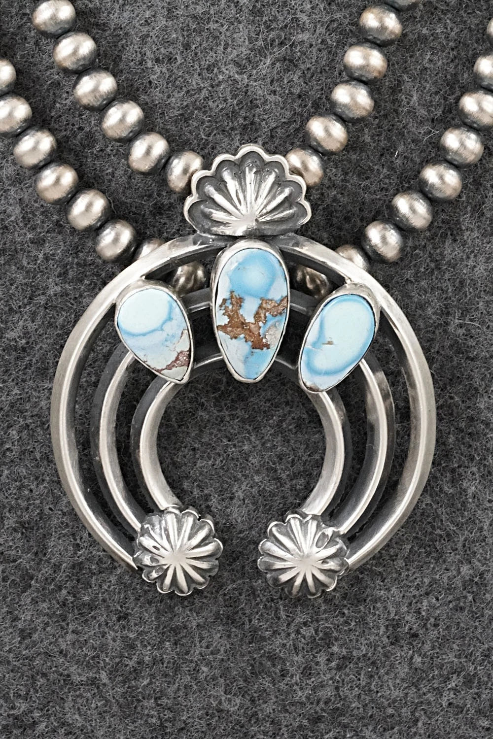 Turquoise & Sterling Silver Necklace - Davey Morgan