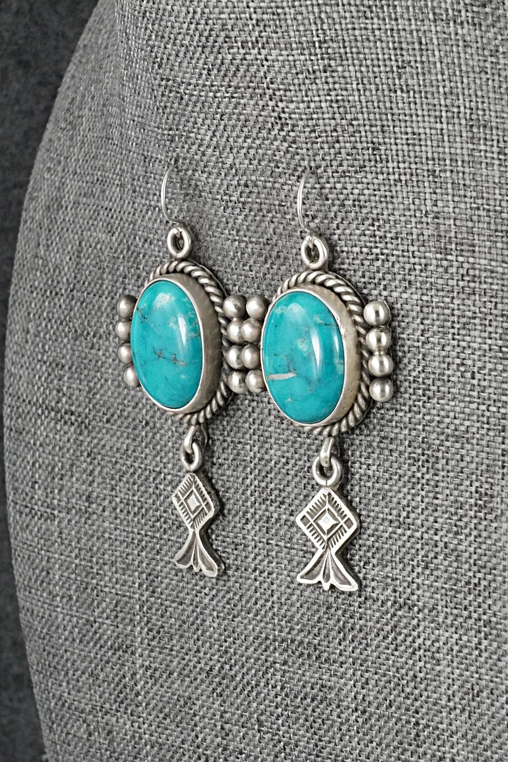 Turquoise & Sterling Silver Earrings - Michael Calladitto