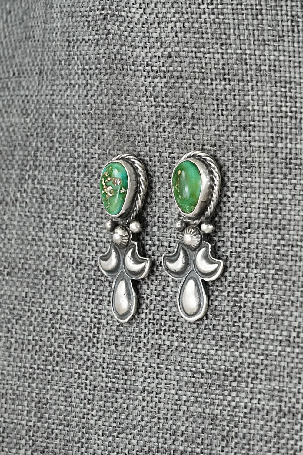 Turquoise & Sterling Silver Squash Blossom Set - Adrienne Gordon
