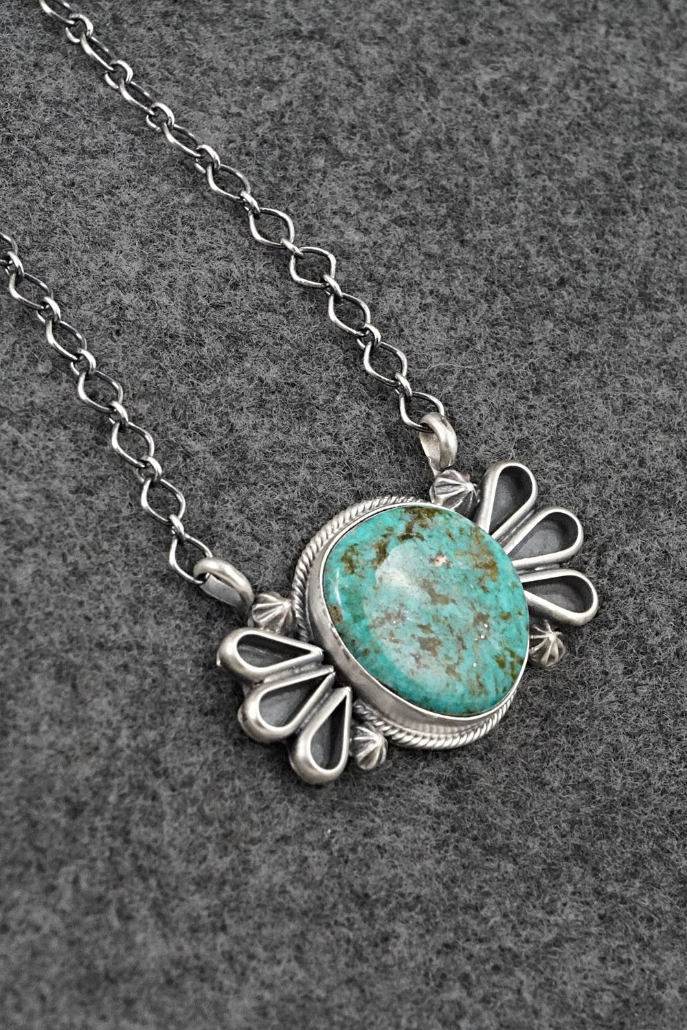 Turquoise & Sterling Silver Necklace - Darrin Livingston