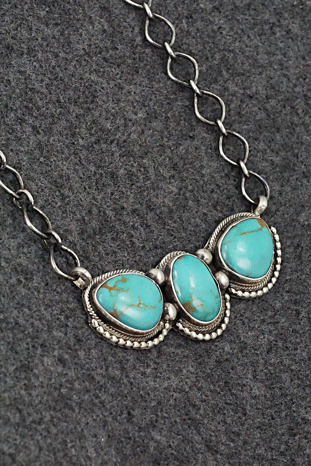 Turquoise & Sterling Silver Necklace - Kathleen Livingston