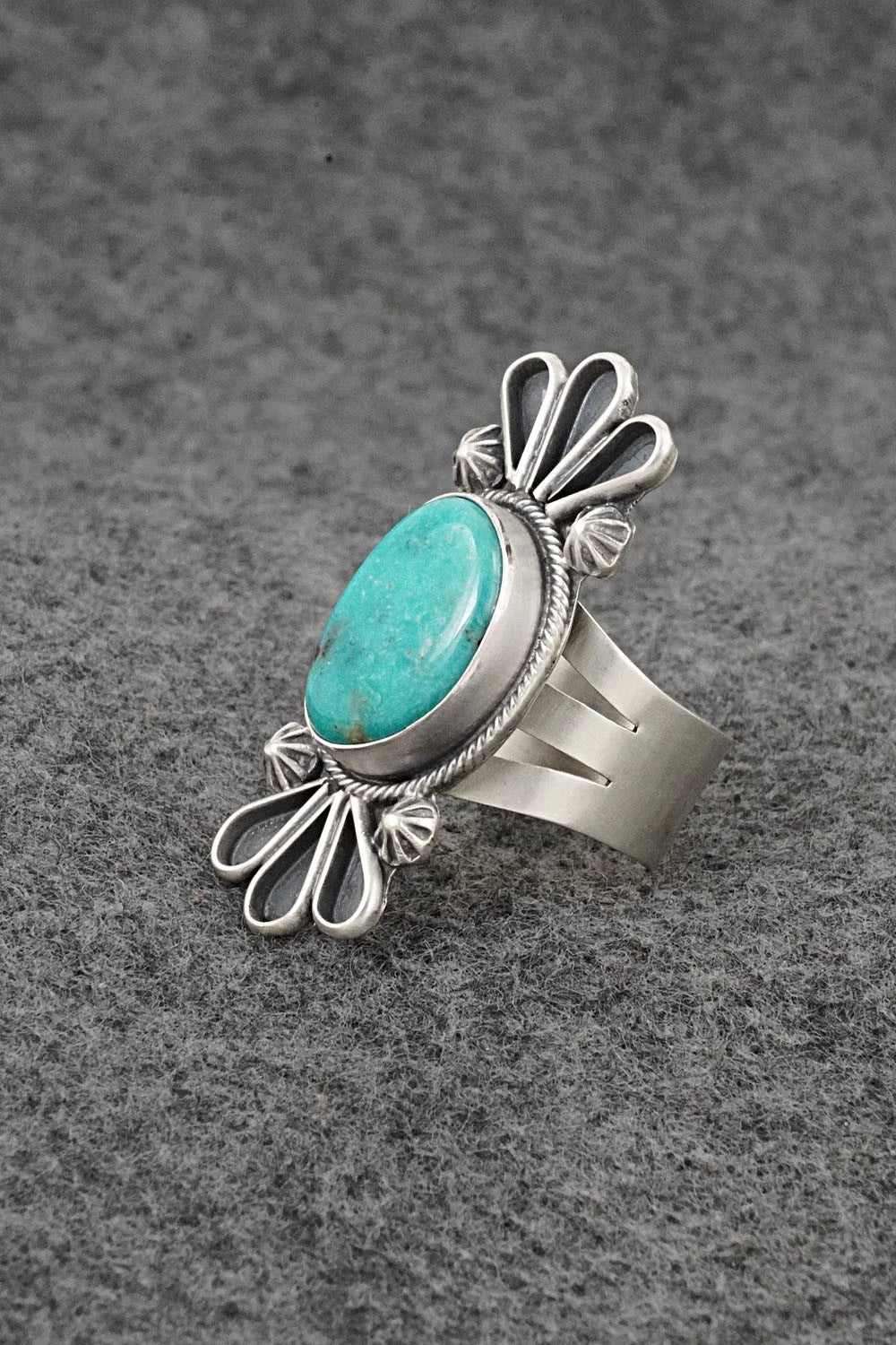 Turquoise & Sterling Silver Ring - Darrin Livingston - Size 9