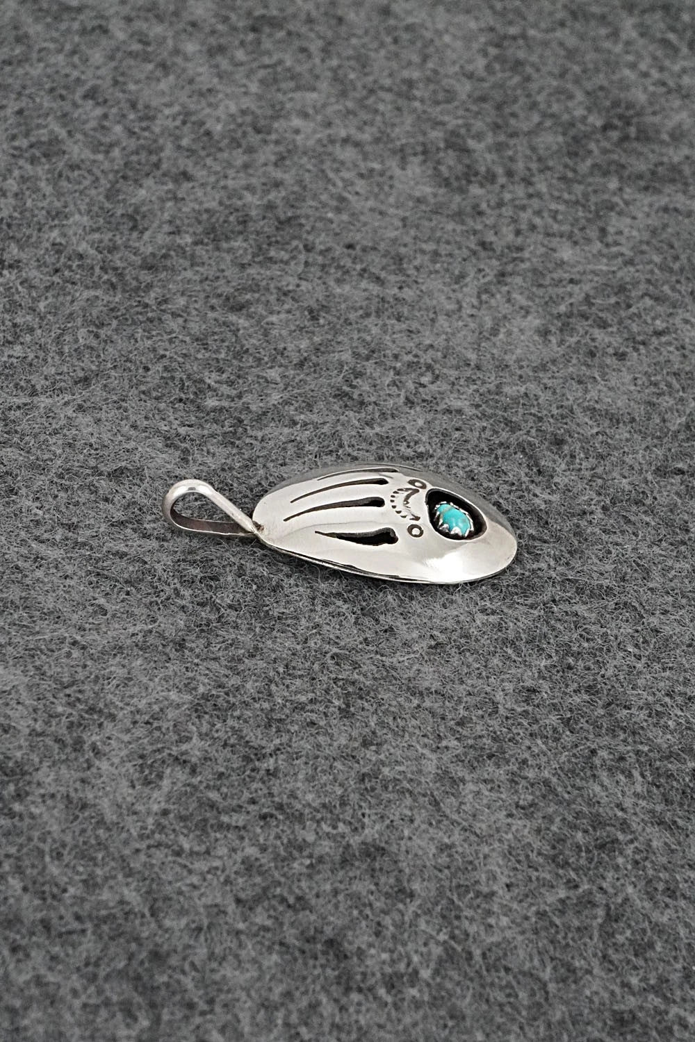 Turquoise & Sterling Silver Pendant - Ervin Begay