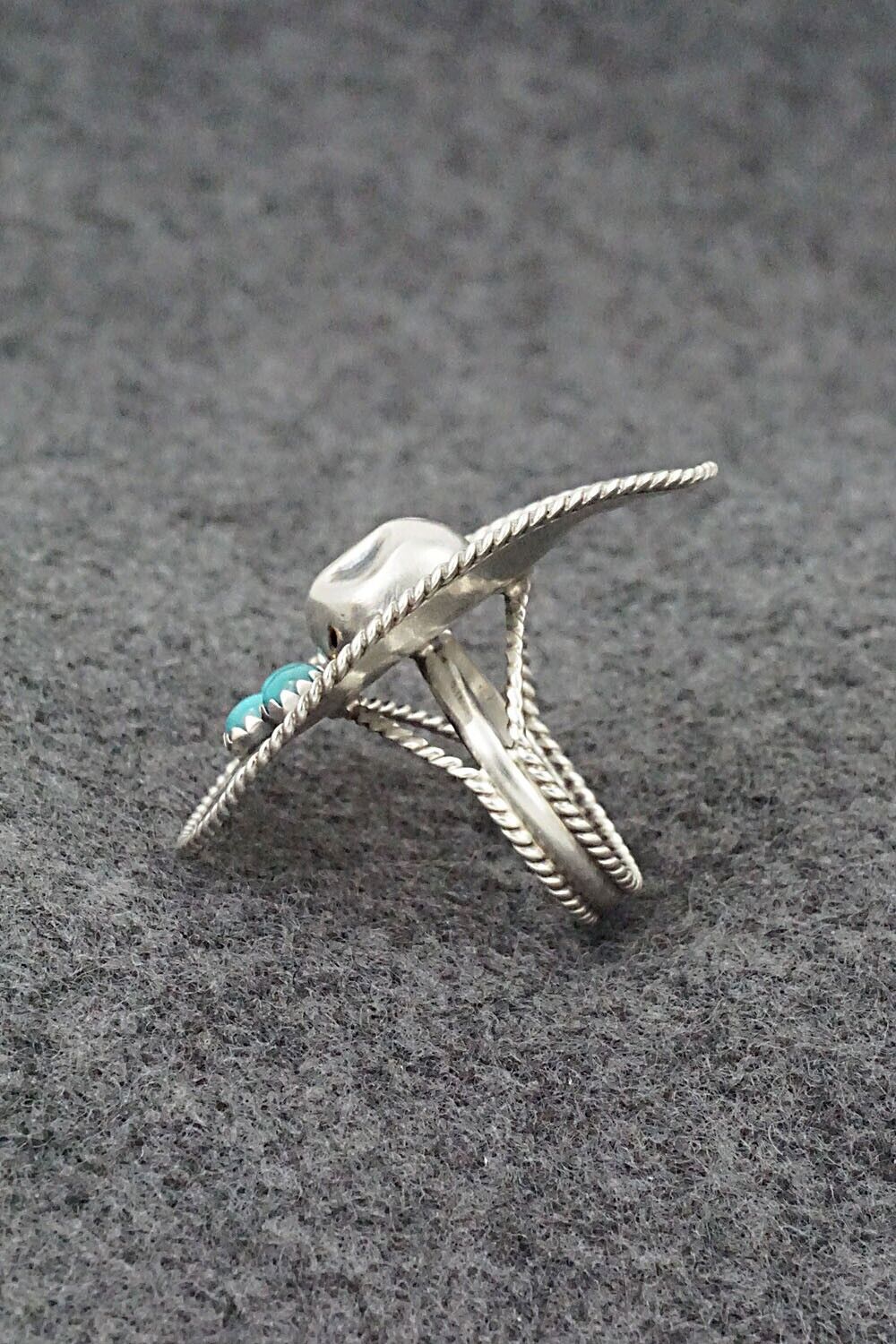 Turquoise & Sterling Silver Ring - Bobby Platero - Size 5