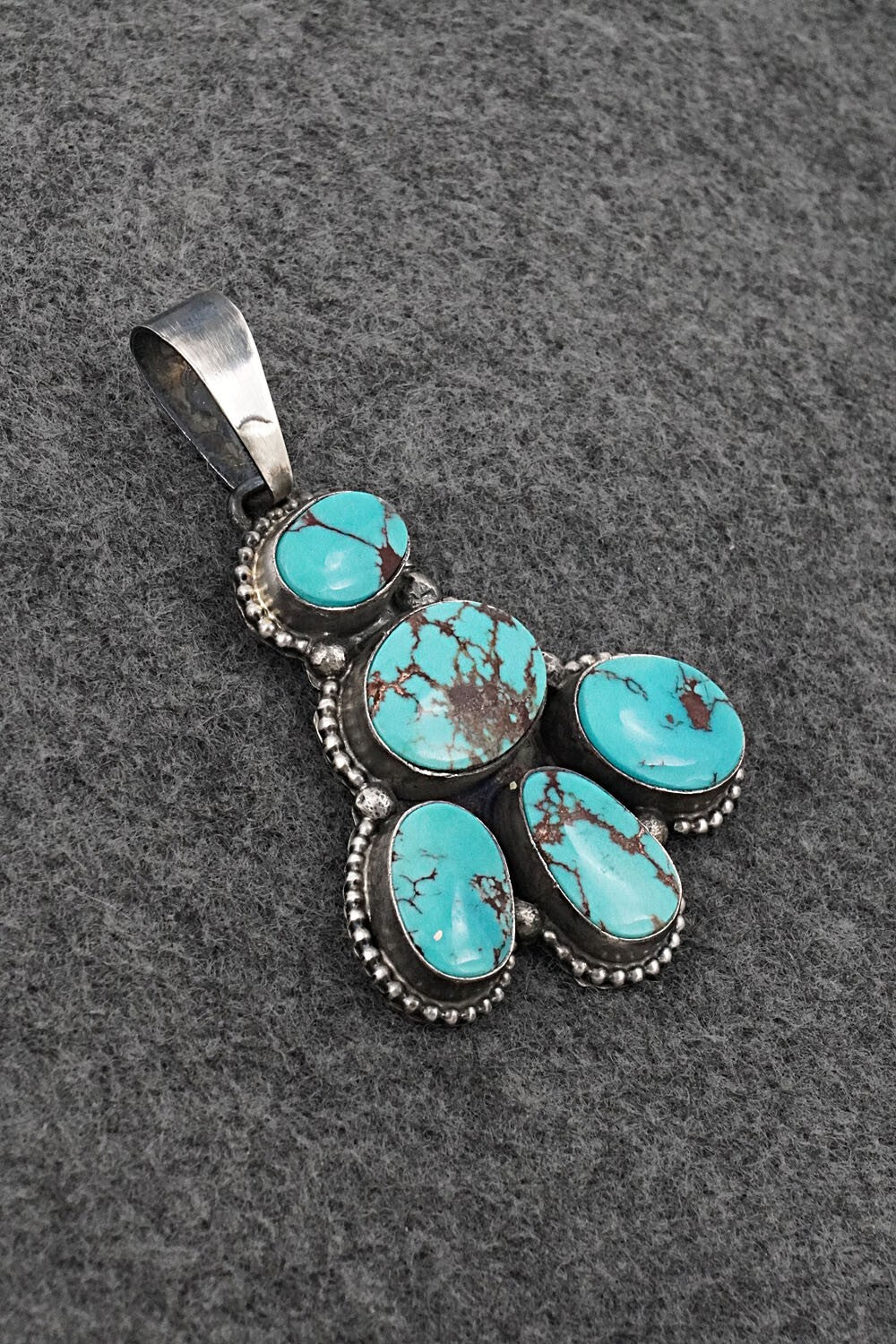 Turquoise & Sterling Silver Pendant and Earrings Set - Darrin Livingston