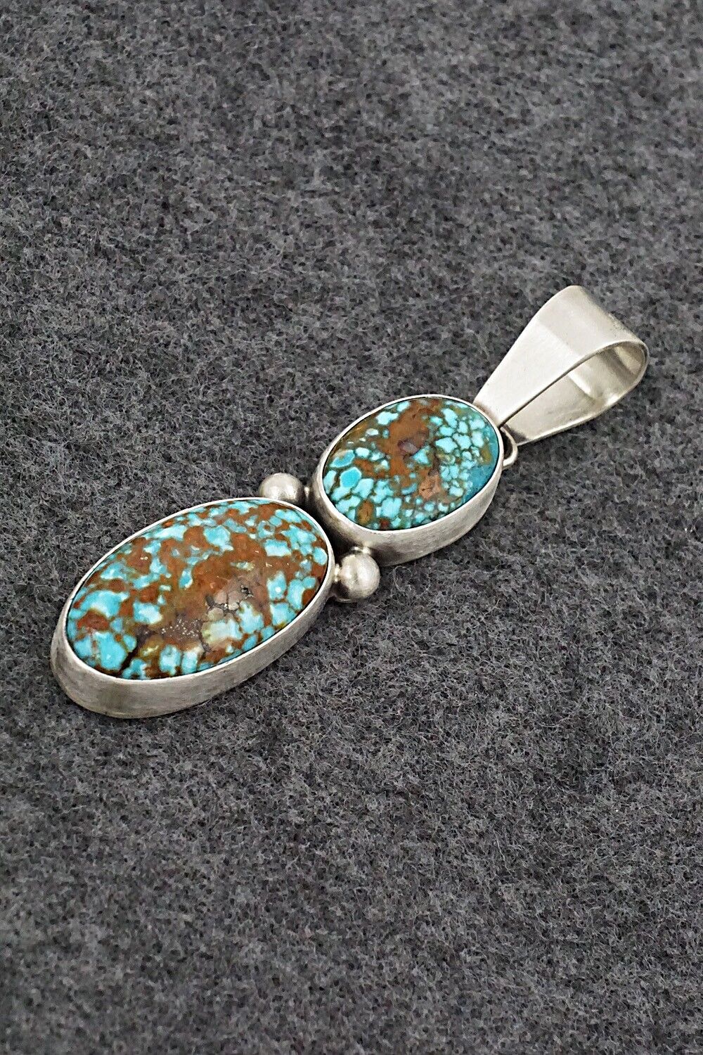 Turquoise & Sterling Silver Pendant - Darrin Livingston