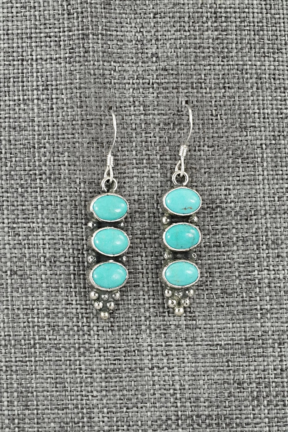 Turquoise & Sterling Silver Earrings - Gary Shorty