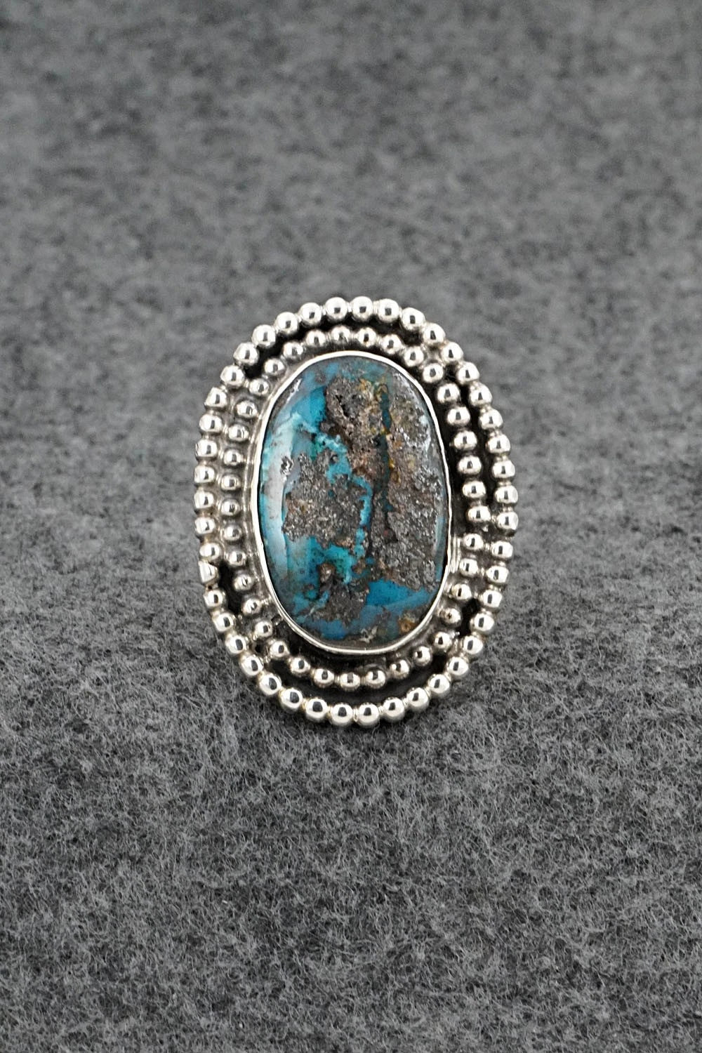 Turquoise & Sterling Silver Ring - Delbert Arviso - Size 8.5