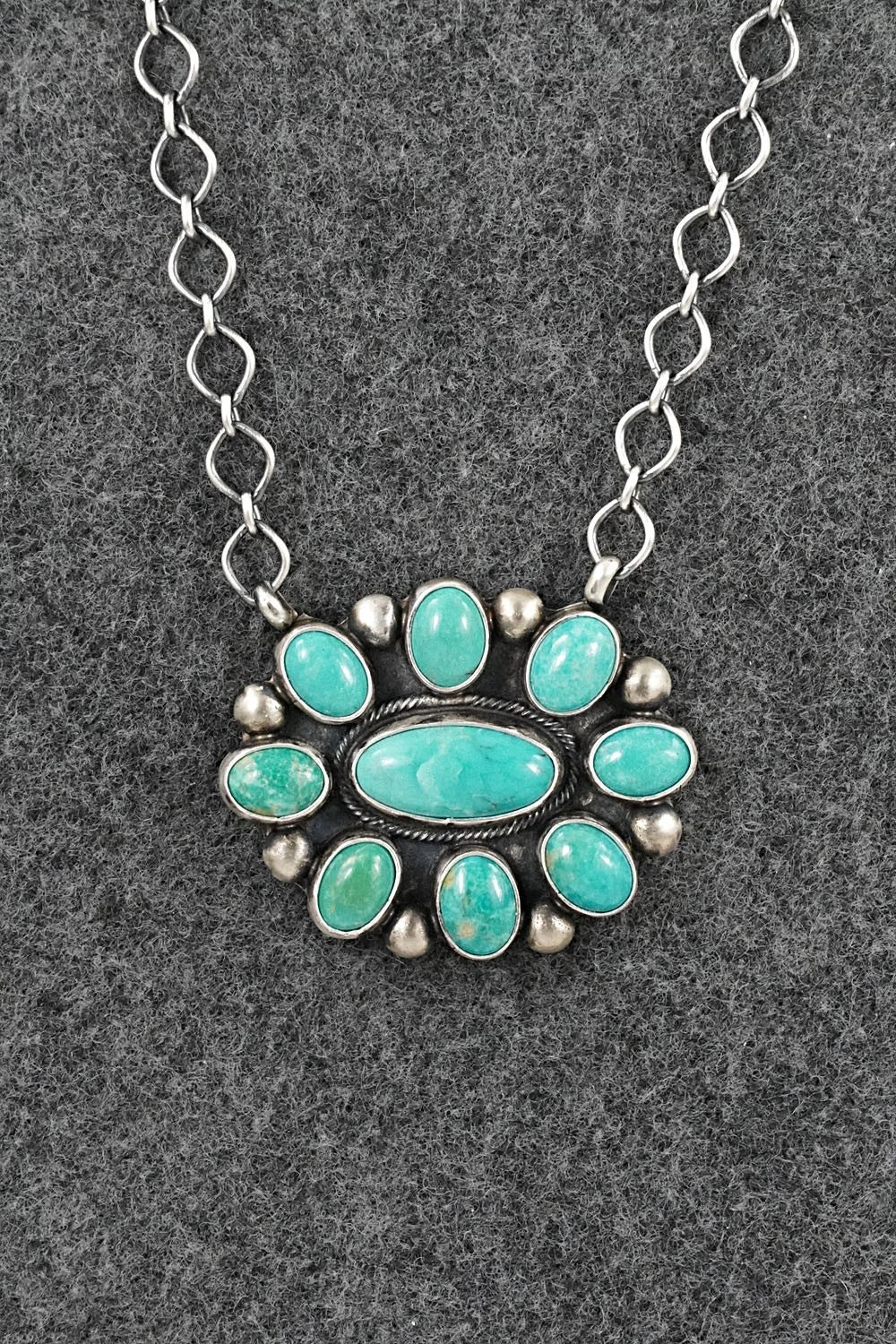 Turquoise & Sterling Silver Necklace - Kathleen Livingston
