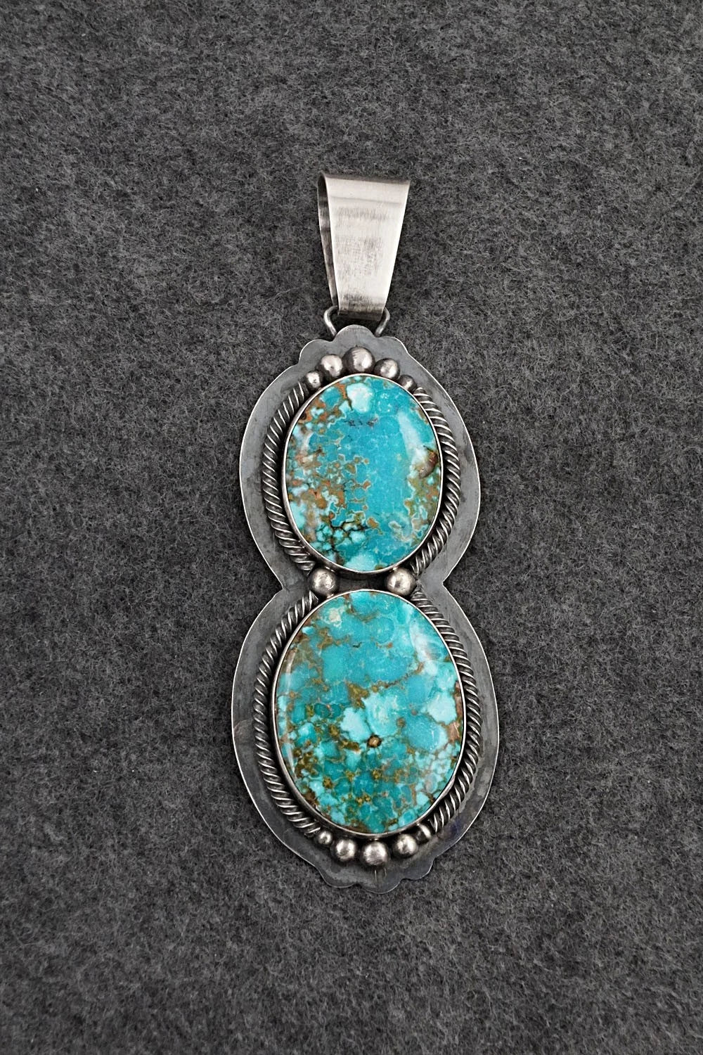 Turquoise & Sterling Silver Pendant - Paul Livingston