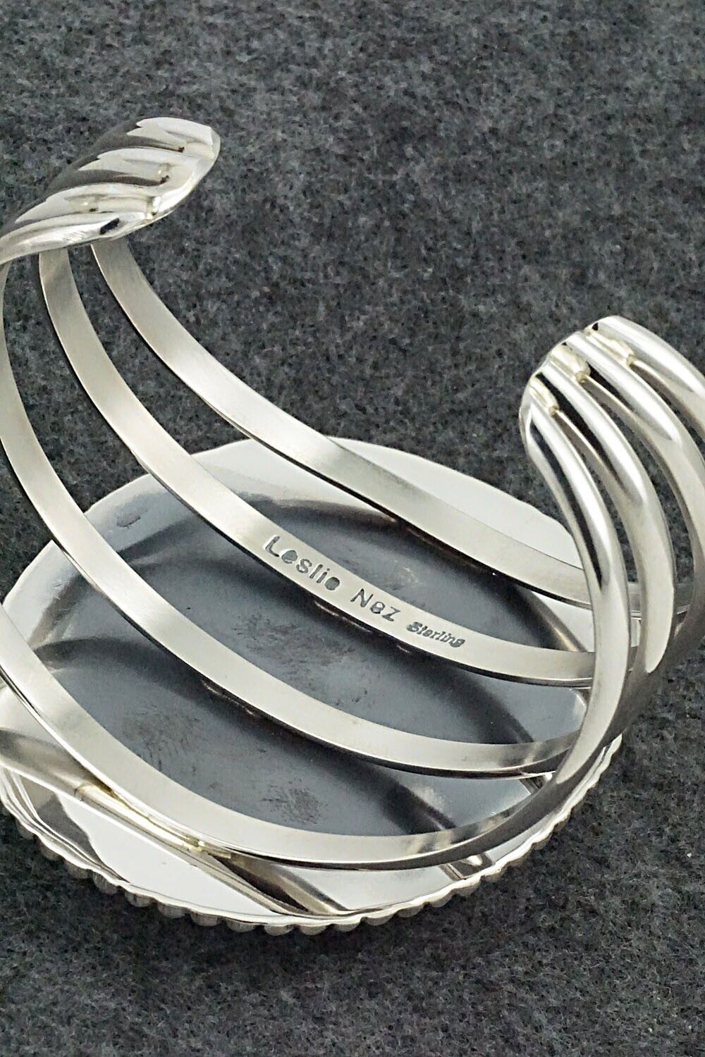 Turquoise & Sterling Silver Bracelet - Leslie Nez
