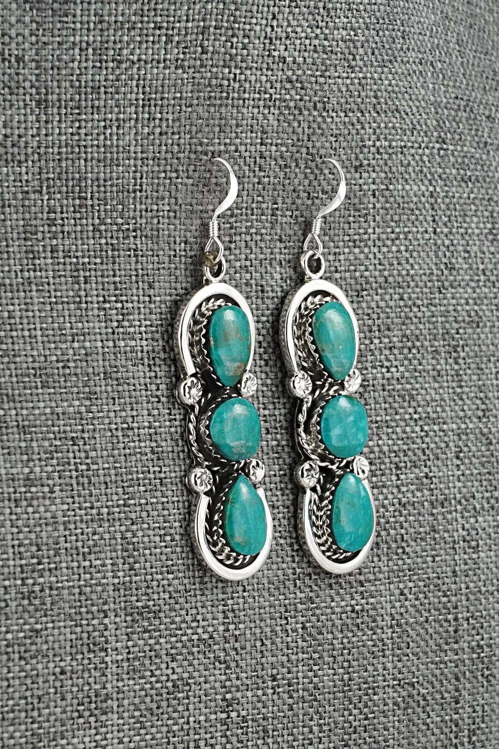 Turquoise & Sterling Silver Earrings - Marie Bahe