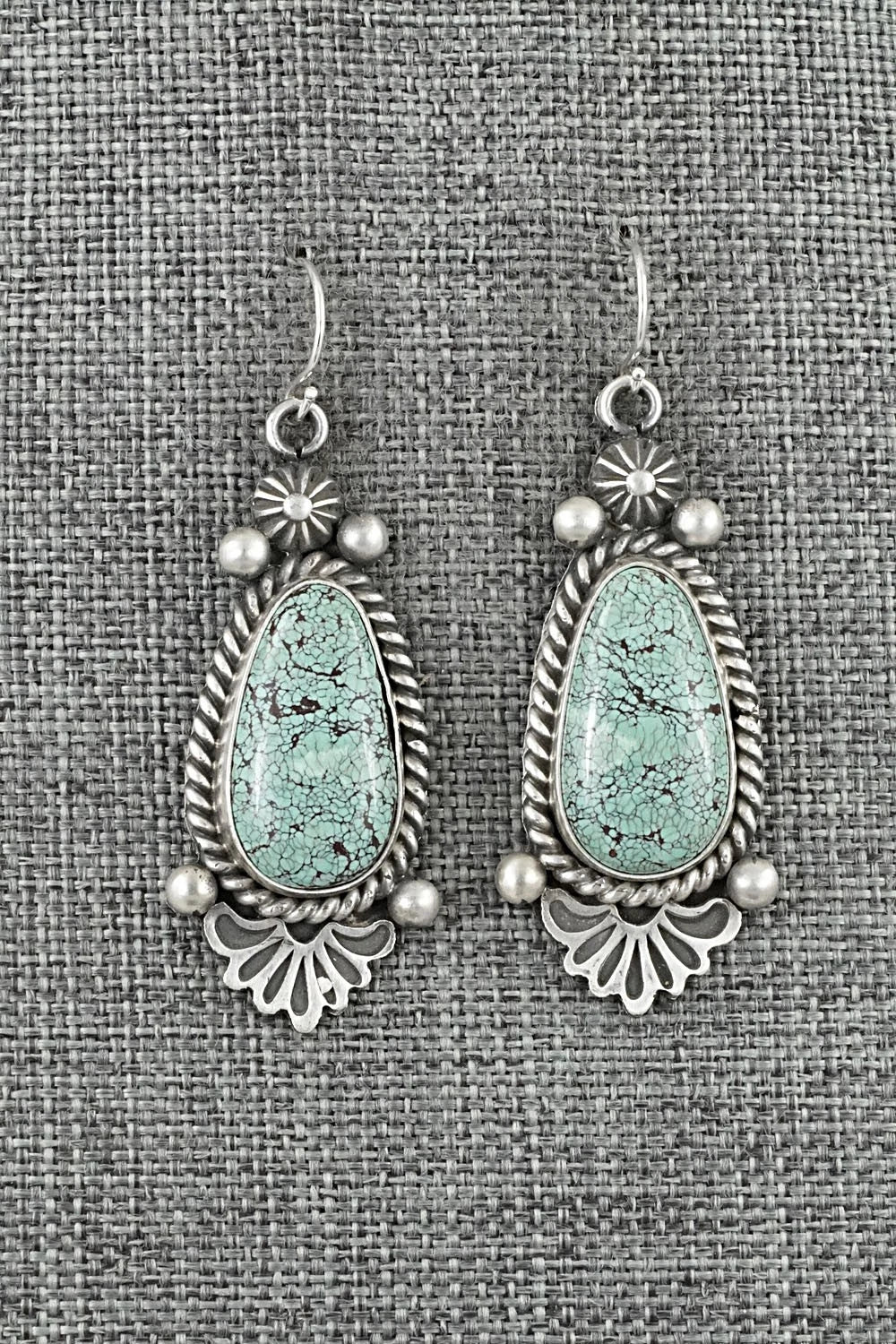 Turquoise & Sterling Silver Earrings - Michael Calladitto