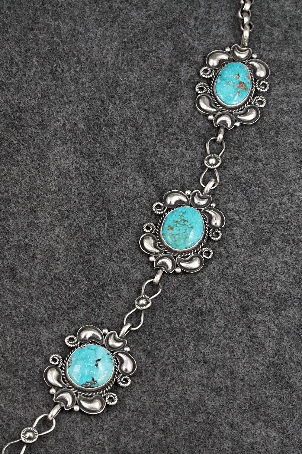 Turquoise & Sterling Silver Necklace - Derrick Gordon