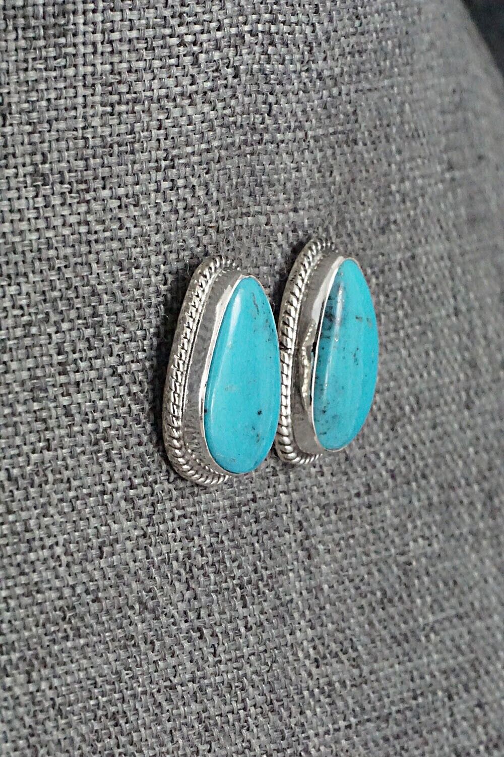 Turquoise & Sterling Silver Earrings - Sharon McCarthy