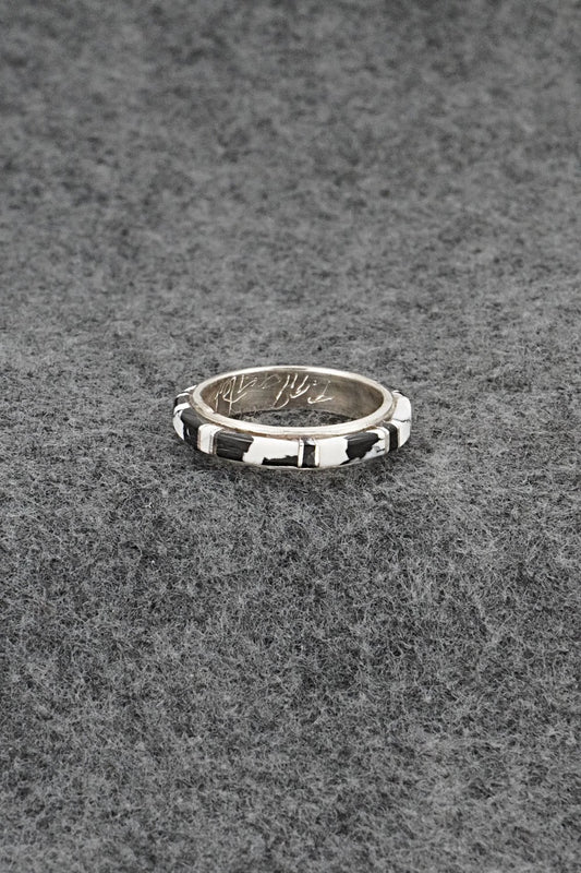 White Buffalo & Sterling Silver Ring - Terrance Panteah - Size 8