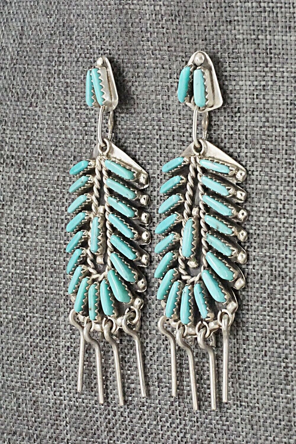 Turquoise & Sterling Silver Earrings - Charlie John