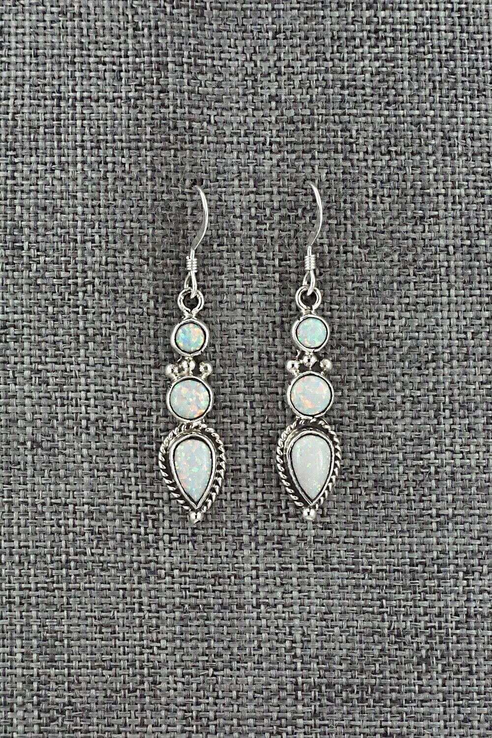 Opalite & Sterling Silver Earrings - Gary Shorty