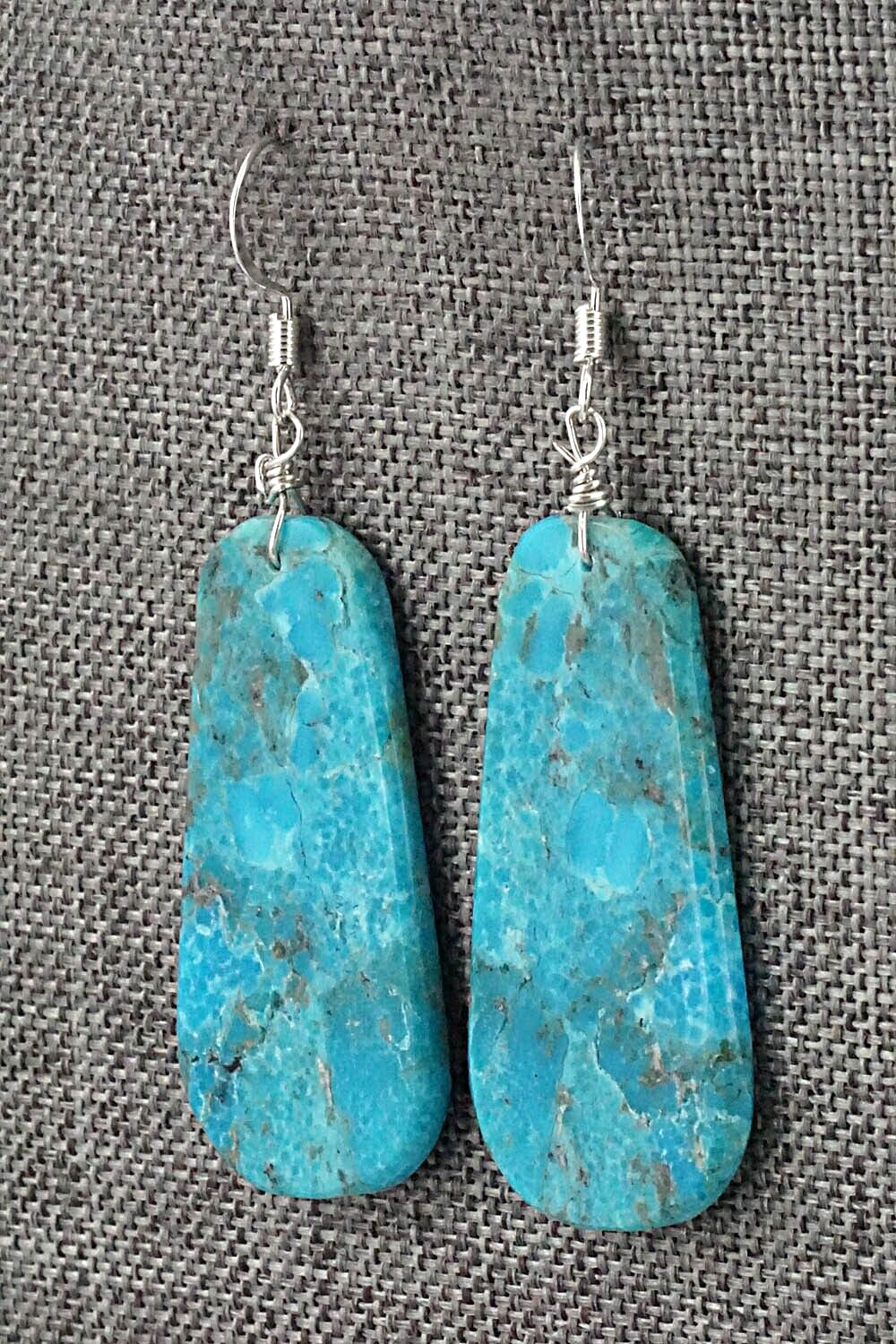 Turquoise & Sterling Silver Earrings - Lupe Lovato