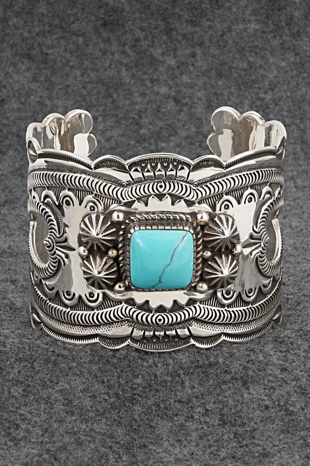 Turquoise & Sterling Silver Bracelet - Roland Dixson