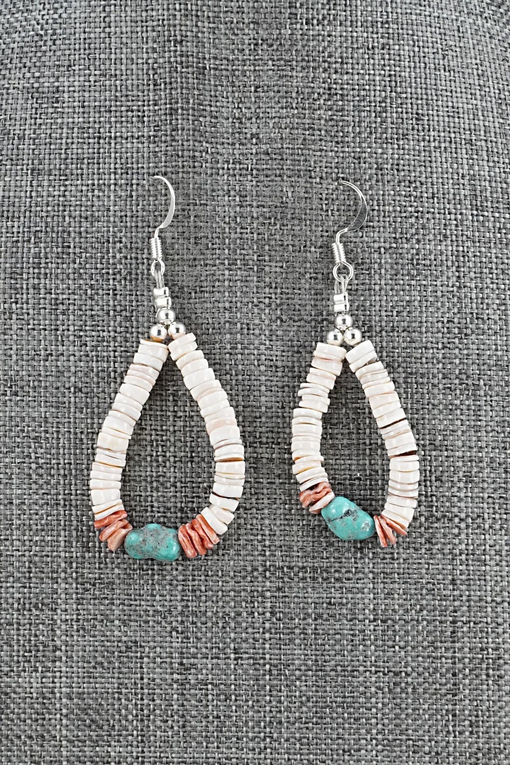 Spiny Oyster, Turquoise & Sterling Silver Necklace Set - Erika Brown