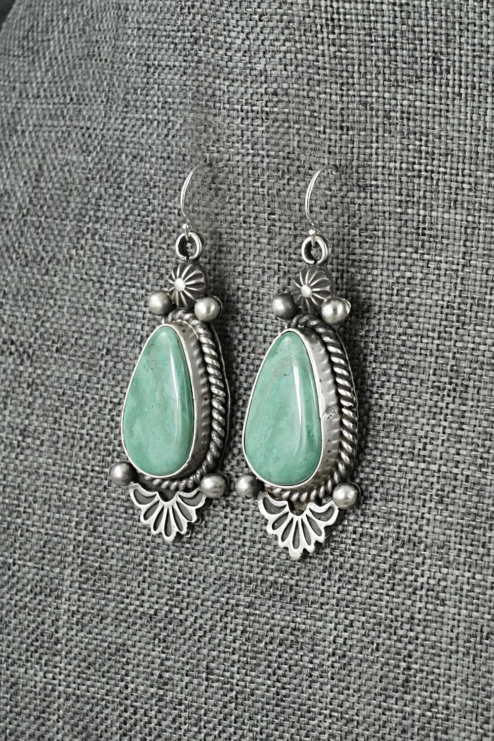 Turquoise & Sterling Silver Earrings - Michael Calladitto