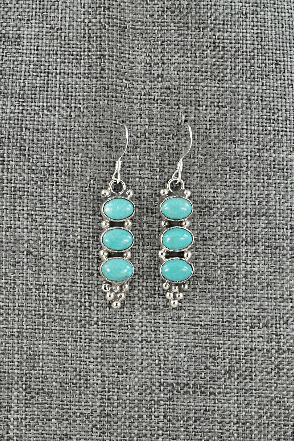 Turquoise & Sterling Silver Earrings - Gary Shorty