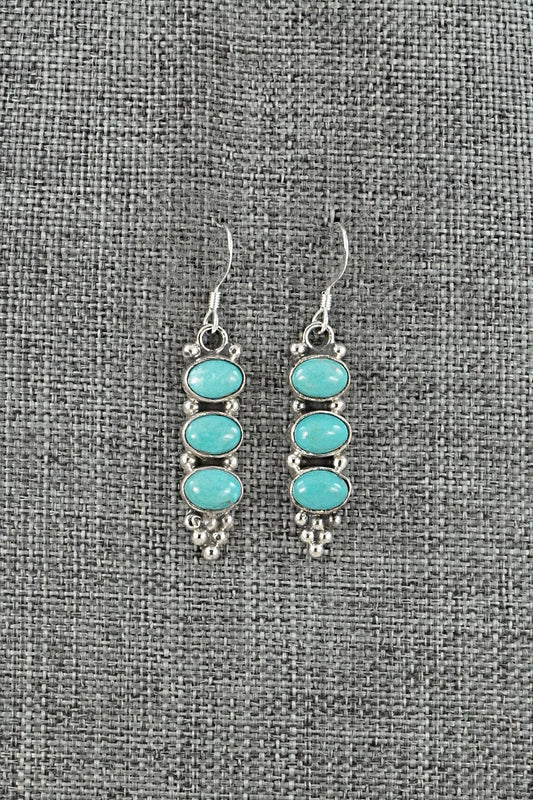Turquoise & Sterling Silver Earrings - Gary Shorty